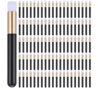 100 Pieces Lash Brushes for Cleaning, Lash Shampoo Brushes Eyelash Extension Cleansing Blackhead Removing Brush Nose Pore Deep Cleaning Facial Cleansing Brush (Black, 3.8Inch)
