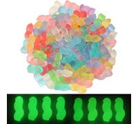 100 Pieces Luminous Mini Resin peanut Glow in The Dark Bulk Tiny peanut for Garden Micro Landscape Ornament Dollhouse Prank Christmas Birthday Party DIY Decoration Craft