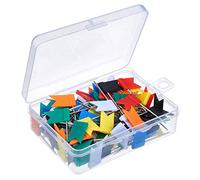 100 Pieces Map Flag Push Pins Tacks, Assorted 7 Colors