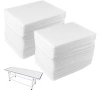 100 Pieces Massage Sheets Cover, Disposable Spa Bed Cover Table Sheets for Beauty Salon, Hotels, Tattoo, PE Non Woven Fabric, Oil-Waterproof