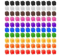 100 Pieces Math Connection Cube, Math Block Toys, Cube Combination, Educational Learning Supplies, Suitable for Family, Classroom (10 Colors)
