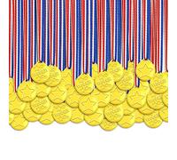 100 Pieces Medals for Children Winners Plastic Medals Awards for School Sport Day or Mini Olympics Event