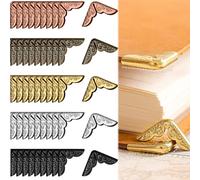 100 Pieces Metal Book Corner Protector, Photo Corners for Scrap Book