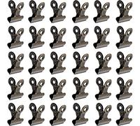 100 Pieces Metal Clips Hinge Clips for Photos, Maps, Drawings, Art Work, Papers, Price Tag, 0.87 Inch, Bronze