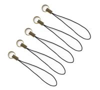 100 Pieces Mini Lanyard Phone Ring Strap Cell Phone Split Ring Strap DIY Jewelry Charms Lanyards for Hanging Charms USB Drive Keychain Jewelry, Antique Bronze