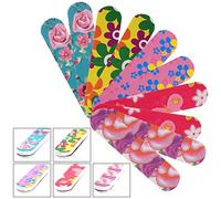 100 Pieces Mini Nail Files Double Sided Emery Boards Nail File and Buffers Nail Tools for Women Girls, 5 Colors
