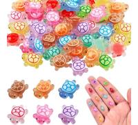 100 Pieces Mini Turtle, Resin Turtles, Miniature Animals Decoration Cute Mini Resin Objects, Interesting Miniature Turtle for DIY Crafts, Dollhouse Gardens