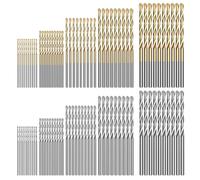100 Pieces Mini Twist Drill Bit Set 1mm/ 1.5mm/ 2mm/2.5mm/ 3mm, Micro Engraving Drill Bits Titanium Coated HSS Small Drill Bits for Jewelry DIY Model Making Electronic Drilling Holes Woodworking