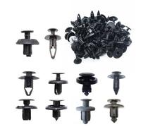 100 Pieces Mixed Plastic Car Bumper Fastener Screw Rivet Clips Set, 10 Sizes Moulding Trim Retainer Kit for Vehicle Body Panel Door for fender Liner Repair, Black