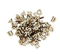 100 Pieces Mixed Wooden Shapes Letters Alphabet Embellishments for Crafts Creative and Exquisite Workmanship Professional Process