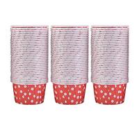 100 Pieces Muffin Cases for Cakes Muffins Muffin Muffins for Home Parties (Red Dot)