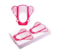 100 Pieces Nails Art Forms Practical and Friendly Art Supplies Flexible Paper Holder for Training and Salon Extension Forms