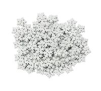 100 Pieces Novelty White Snowflakes Wood Buttons Embellishments for Craft 17mm
