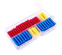 100 pieces of 10-22 AWG assorted insulated straight wire butt connectors voltage terminal