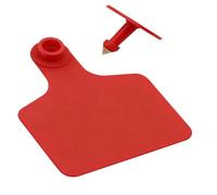 100 Pieces of Blank Ear Tags, Large PE Cattle Tags, Anti-Fading and Cold-Resistant, Convenient for Livestock Identification and Management of Cattle, Sheep and Pigs red small100pcs