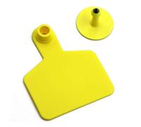 100 Pieces of Blank Ear Tags, Large PE Cattle Tags, Anti-Fading and Cold-Resistant, Convenient for Livestock Identification and Management of Cattle, Sheep and Pigs Yellow small200pcs
