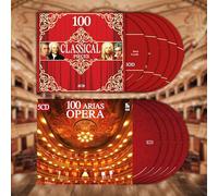 100 pieces of classical, baroque and romantic music, music for piano and strings - 100 Opera Arias & Overtures: La Traviata, Tosca, La Bohème, Turandot