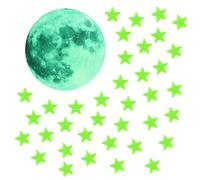100 Pieces of Fluorescent Stars, 1 Piece of Fluorescent Moon, Luminous Stickers in The Dark, Ceiling of Luminous Stars in The Dark, Reflective Star Stickers