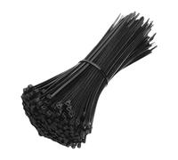 100 Pieces of Plastic Self-Locking Reusable Nylon Cable Ties with Adjustable Fixing Rings(Black,W3.6xL400mm)