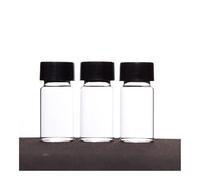 100 pieces/pack Clear/Brown Sample bottle with threaded port 24-400, No writing label, Cover and gasket, 20mL 40mL(40mL-V315018)