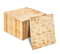 100 Pieces Passover Matzoh Napkin Disposable Pesach Napkins Matzo Patterned Paper Lunch Napkins for Dinner Table Party Decorations, 10 x 10 Inch