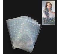 100 Pieces Photo Card Pouches, 56 x 87 mm Transparent Card Protector for Kpop 200 Microns Collecting Card Idol Business Card Cover Photo Card Film Star