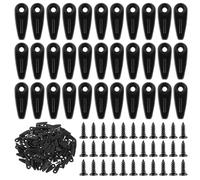 100 Pieces Picture Frame Turn Button Fasteners Set, Picture Frame Backing Clips with 100Pcs Screws Pictures Frames Corner Fasteners for Hanging Pictures Artwork Gift Box Decoration Box (Black)