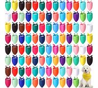 100 Pieces Plain Dog Bandanas - Bulk Triangle Bibs for Dogs, Puppies, Cats - Washable, Adjustable, DIY Heat Transfer Bandanas for Pets