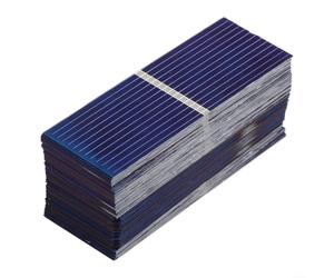 100 Pieces Polycrystalline Silicon Solar Cells 0.5v 0.17w For Mini Solar Panel For Diy Projects 52mm X 19mm Blue Photovoltaic Wafer For Models And Toys
