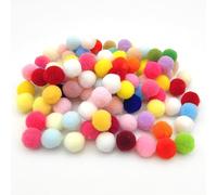 100 Pieces Pom Poms, 10MM Assorted Color Pompoms, Small Pom Poms Craft, Mini Soft Fluffy Balls for Crafts DIY Party School Creative Decoration