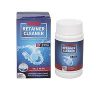 100 Pieces Retainer Cleanser Tablets, Denture Cleaning Tablets, Oral Cleaning Retainer Cleaner with Eliminating Dirt Washing Away Lingering Food for Clean Dentures
