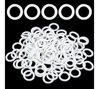 100 Pieces Roman Blind Crutain Rings 16mm Roman Curtain O Rings Plastic O Ring for Romans Shades & Cafe Curtains (White, 16mm)
