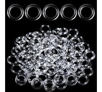 100 Pieces Roman Blind Crutain Rings 16mm Roman Curtain O Rings Plastic O Ring for Romans Shades & Cafe Curtains (Clear, 13mm)