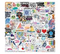 100 Pieces Science Stickers for Water Bottle|Vinyl Waterproof Sticker Laptop Skateboard Phone Car Decals for Teens Adults Party Favors Supplies Decor (Chemistry,Biology,Physics Decals)