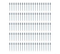 100 Pieces Self Drilling Screws Hexagon Head 6.3mm Metal Roofing Screws for Trapezoidal Corrugated Sheets with EPDM Washer Seal Galvanized(6.3 * 100mm)