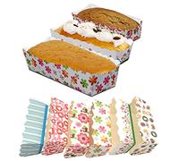 100 Pieces Set Mini Loaf Cake Cases Mini Baking pan Made of Paper Rectangle Paper Baking pan Disposable Mini Cake Pans with Beautiful Appearance and Strong Appearance Random Colors