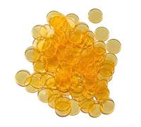 100 Pieces/Set Plastic 19 mm Chips Multi Color Markers Fun Family Club Children Game Supplies Counting Math Toys, Transparent light yellow