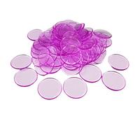 100 Pieces/Set Plastic 19 mm Chips Multi Color Markers Fun Family Club Children Game Supplies Counting Math Toys, Transparent light rose red