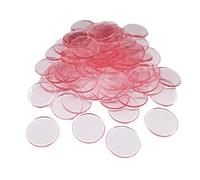 100 Pieces/Set Plastic 19 mm Chips Multi Color Markers Fun Family Club Children Game Supplies Counting Math Toys, Transparent light pink