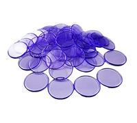 100 Pieces/Set Plastic 19 mm Chips Multi Color Markers Fun Family Club Children Game Supplies Counting Math Toys, Transparent dark purple