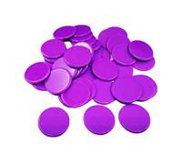 100 Pieces/Set Plastic 19 mm Chips Multi Color Markers Fun Family Club Children Game Supplies Counting Math Toys, solid light purple