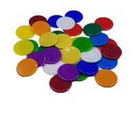 100 Pieces/Set Plastic 19 mm Chips Multi Color Markers Fun Family Club Children Game Supplies Counting Math Toys, solid mixed color