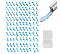 100 Pieces Silicone Ear Spoon Tips, Reusable Ear Cleaner Otoscope Replacement Accessory Set, Pick Ear Wax Removal Tips Kit for Ear Camera, Family Adults Ear Health Care (Blue, 10mm)