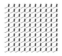 100 Pieces Slatwall Accessories 10cm/4inch Black Slatwall Panel Hooks Heavy Duty Slat Wall Hanging Display Hooks Pegboard Metal Hanger Hook for Garages, Hardware Stores, Home, Shops