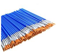 100 Pieces Small Flat Paint Brushes Art Paintbrushes Flat Top Paintbrush for School Office Home Supplies