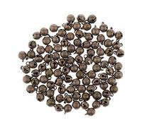 100 Pieces small jingle bells for holiday Christmas decors Antique Bronze 6mm