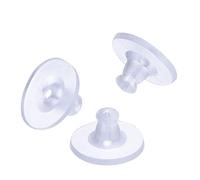 100 Pieces Soft Clear Earring Backings Silicone Rubber Back Pads Backstops Replacement for Earring Studs Hoop