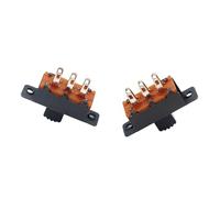 100 pieces SS22f25 G5 toggle switch 2 positions 6PIN DPDT 2P2D handle height 5MM pitch 4.0MM panel mounting slide switch