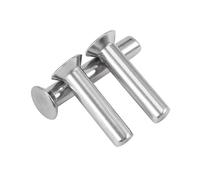 100 Pieces Stainless Steel Countersunk Rivets, M2.5 Solid Rivets with Countersunk Head for Mechanics, Car Repair, DIY Projects(M2.5X5mm)