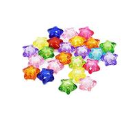 100 Pieces Star Shaped Acrylic Beads Acrylic Star Beads Acrylic Spacer Beads Colorful Acrylic Star Shape Spacer Beads Acrylic Star Loose Beads Spacers for DIY Craft Jewelry Making, 14mm